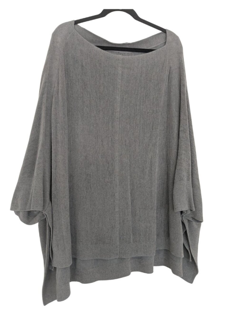 Barefoot Dreams Gray Cozy Poncho Sweater | Soft Knit Oversized Top